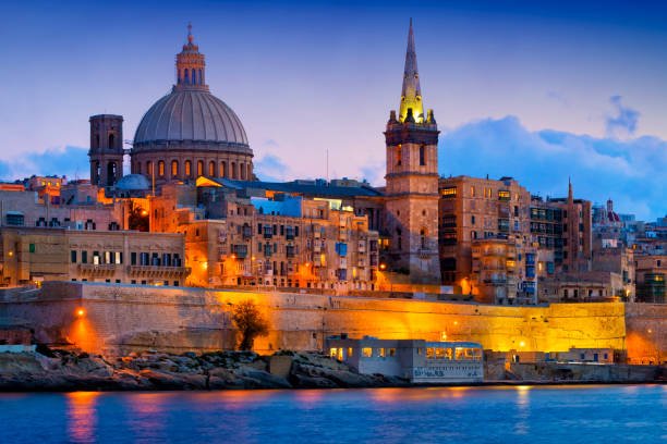 Malta - Mediterranean travel destination, Valletta with Cathedral of Saint Paul